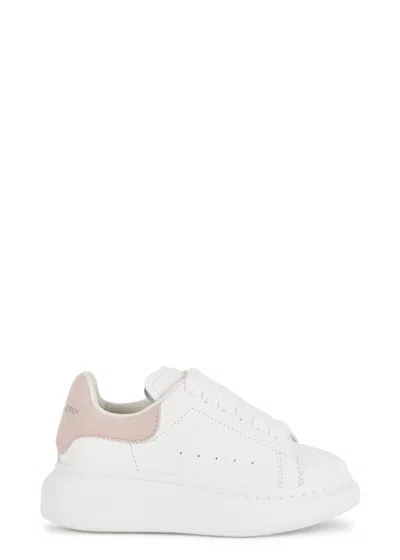 Mcqueen Alexander  Kids Oversized Leather Sneakers In White & Other