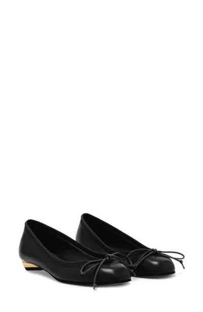 Alexander Mcqueen Mcqueen Armadillo Ballet Pump In Black/silver/gold