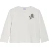 Alexander Mcqueen Mcqueen Banshee Embroidery Crop Cardigan In Optic White/crystal