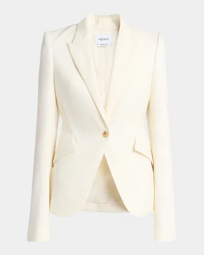 ALEXANDER MCQUEEN BELTED BACK SINGLE-BREASTED BLAZER