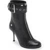 Alexander Mcqueen Heeled Biker Boots In Black