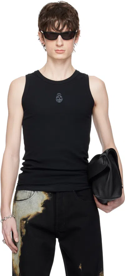 Alexander Mcqueen Alexander Mc Queen Skull Cotton Top In Black