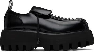 Alexander Mcqueen Black Sofa Lace Up Derbys In 1000