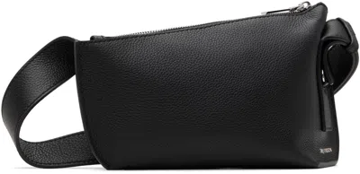 Alexander Mcqueen Black T-bar Sling Bag In 1000 Black/silver