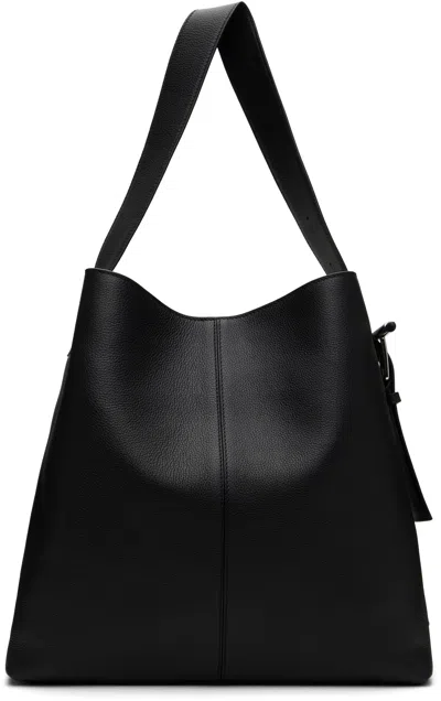 Alexander Mcqueen Black T-bar Sling Tote In 1000 Black