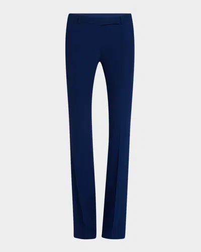 ALEXANDER MCQUEEN BOOTCUT LEAF CREPE TROUSERS