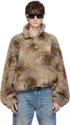 Alexander Mcqueen Brown Oversized Forrest Fleece Sweater In 2052