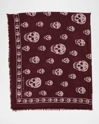 ALEXANDER MCQUEEN CLASSIC SKULL SILK SCARF