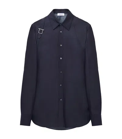 Alexander Mcqueen Cotton-blend Harness Shirt In Black
