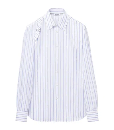 Alexander Mcqueen Cotton Striped Shirt In Ivory
