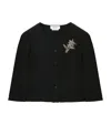 Alexander Mcqueen Mcqueen Banshee Embroidery Crop Cardigan In Black