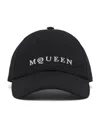 Alexander Mcqueen Embroidered Logo Baseball Cap In Black