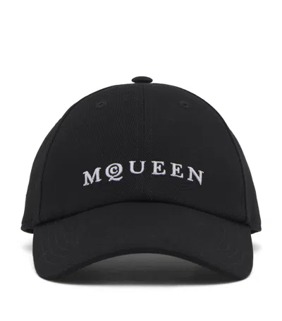 Alexander Mcqueen Embroidered Logo Baseball Cap In Black