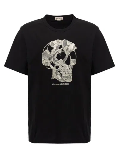 Alexander Mcqueen Mcqueen Embroidery T-shirt In Multicolor