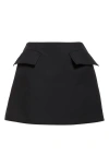 Alexander Mcqueen Mini Skirt With Structured Silhouette In Black