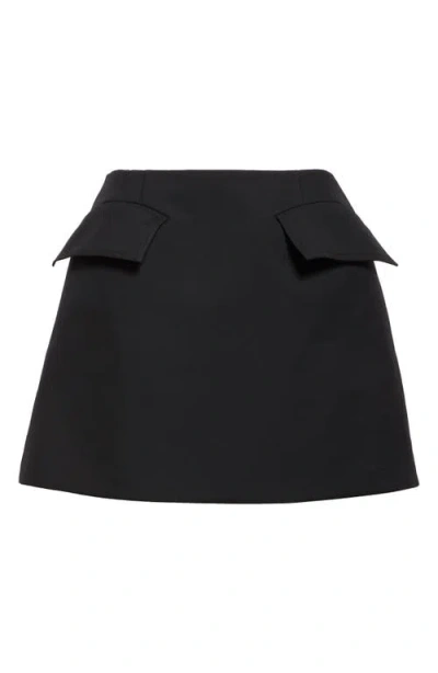 ALEXANDER MCQUEEN MCQUEEN FLAP DETAIL COTTON MINISKIRT