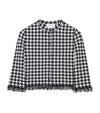 Alexander Mcqueen Houndstooth Polo Top In Black