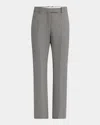 Alexander Mcqueen Houndstooth Kickflare Ankle Trousers In Leadivory