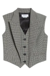 Alexander Mcqueen Wool & Mohair Vest In Black/ivory