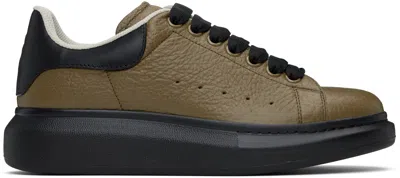 Alexander Mcqueen Khaki & Black Oversized Sneakers In 3327