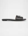 Alexander Mcqueen Open-toe Black Sandals With Metallic Accent In Black