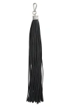 Alexander Mcqueen Mcqueen Leather Tassel Bag Charm In Black