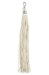 Alexander Mcqueen Mcqueen Leather Tassel Bag Charm In Neutral