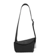 Alexander Mcqueen T-bar Sling Pebbled-leather Shoulder Bag In Black