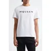 Alexander Mcqueen Logo Cotton T-shirt In White/black