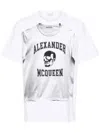 Alexander Mcqueen Printed Compact Cotton T-shirt In Multicolor