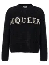 Alexander Mcqueen Mcqueen Textured Cotton Sweater With Inlaid Logo