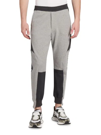 Alexander Mcqueen Logo Printed Colourblock Track Pants In White