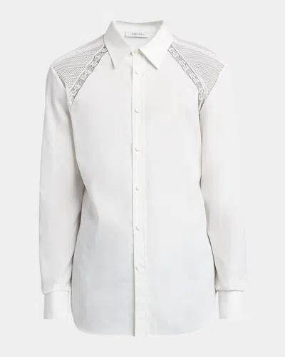ALEXANDER MCQUEEN MEN'S LACE HARNESS SHIRT