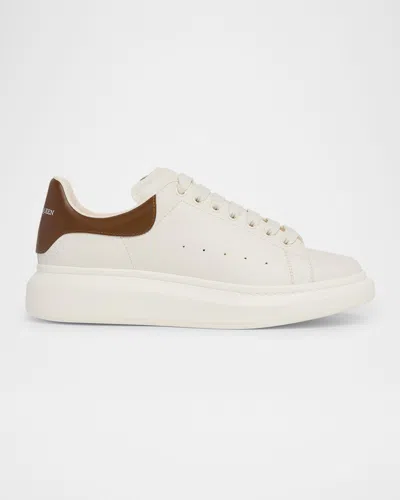 ALEXANDER MCQUEEN MEN'S OVERSIZED LEATHER LOW-TOP SNEAKERS
