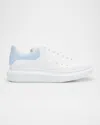 Alexander Mcqueen Men's Oversized Leather Low-top Sneakers In White