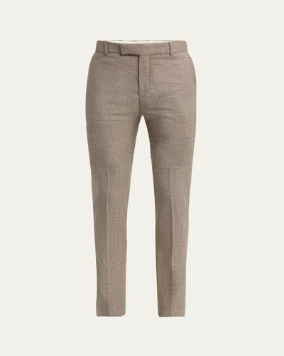 ALEXANDER MCQUEEN MEN'S SLIM PLAID CIGARETTE TROUSERS
