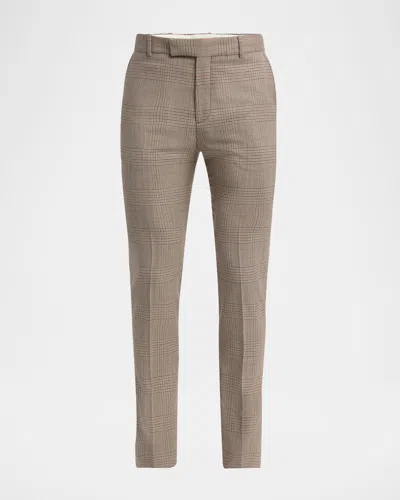 ALEXANDER MCQUEEN MEN'S SLIM PLAID CIGARETTE TROUSERS