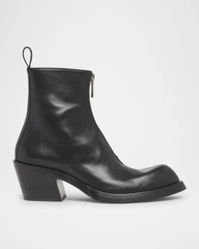 ALEXANDER MCQUEEN MEN'S SPARROW LEATHER CUBAN BOOTS