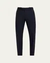 Alexander Mcqueen Mcqueen Low Rise Wool Cigarette Trousers In Navy