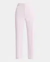Alexander Mcqueen Mid-rise Cigarette Ankle Trousers In Mauve