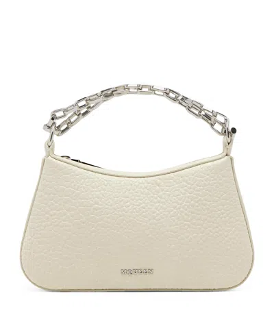 Alexander Mcqueen Mini Lambskin T-bar Shoulder Bag In Nude