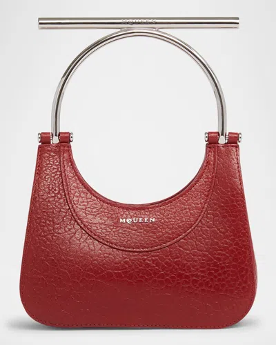Alexander Mcqueen Mini T-bar Bag In Red Silver