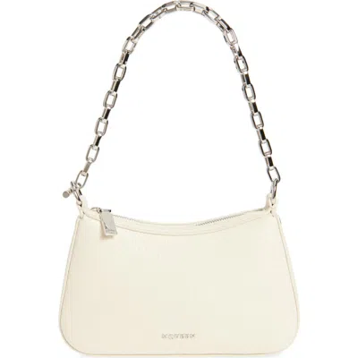 Alexander Mcqueen Mcqueen Mini T-bar Handbag In Cream/silver