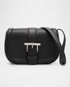 Alexander Mcqueen Alexander Mc Queen Satchel Black Leather Shoulder Bag In Black Silver