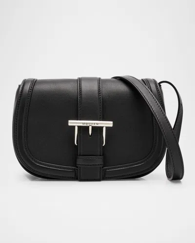 ALEXANDER MCQUEEN MINI T BAR LEATHER SADDLE CROSSBODY BAG