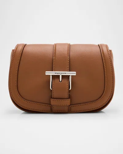 ALEXANDER MCQUEEN MINI T BAR LEATHER SADDLE CROSSBODY BAG
