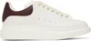 Alexander Mcqueen White Low-top Sneakers With Chunky Sole And Contrasting Heel Tab In Leather Man In Brown