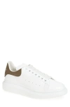 Alexander Mcqueen White Low-top Sneakers With Chunky Sole And Contrasting Heel Tab In Leather Man In Brown