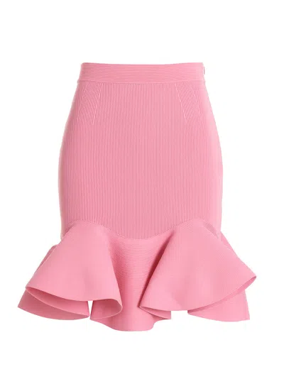 Alexander Mcqueen Ruffle Skirts Pink