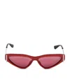 Alexander Mcqueen Side T-bar Sunglasses In Red